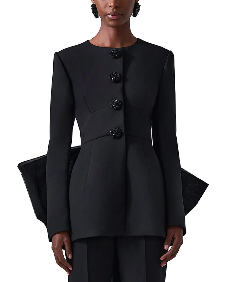 Carolina Herrera Wool-Blend Collarless Jacket