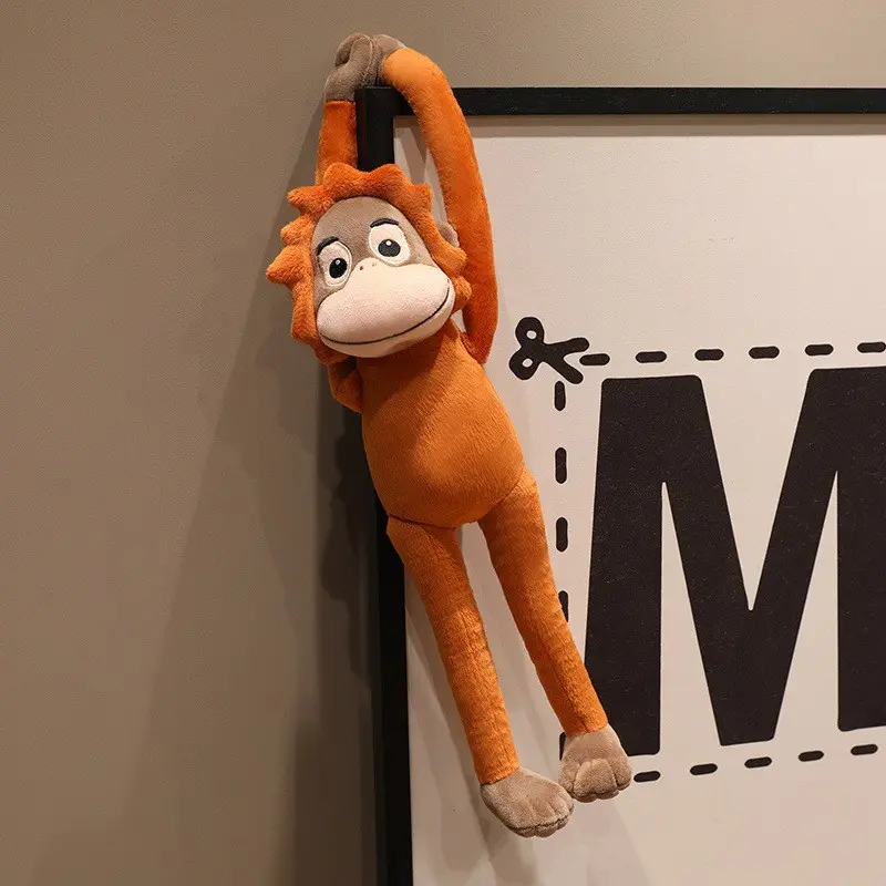 Long-armed gorilla plush toy—a soothing gorilla plush doll, perfect as a gift or hanging decoration for the home or office. This soft stuffed animal makes an excellent gift for birthdays and holidays.
