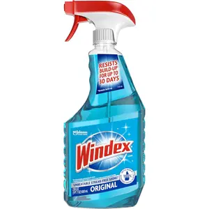 Windex Glass and Window Cleaner Spray Bottle, Packaging Designed to Prevent Leakage and Breaking, Surface Cleaning Spray, Original Blue Scent, 23 Fl Oz SC Johnson
