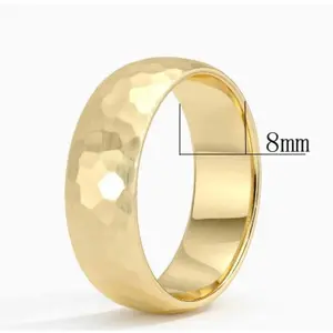 6MM 8MM Multi-Faceted Hammered Brushed Tungsten Ring Multicolor Fashion Wedding Jewelry for Men & Women