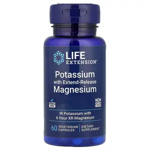 Life Extension Potassium with Extend-Release Magnesium, 60 Vegetarian Capsules