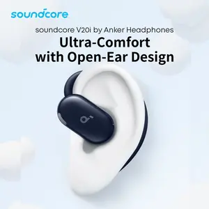 soundcore V20i by Anker Open-Ear Headphones, Adjustable Ear Hooks, Ultra-Comfort, Snug Fit, Powerful Sound, Clear Calls, IP55, 36H Playtime, Bluetooth 5.4 Wireless Earbuds, Multipoint Connection