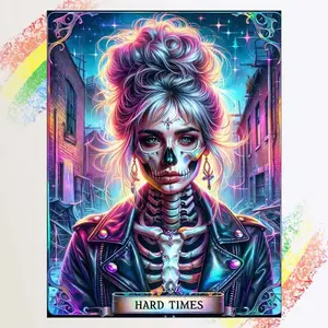 1pcs 5D DIY diamond painting kit, 5D diamond art set, DIY decoration, skull leather jacket diamond painting kit full round drill DIY, mosaic, diamond art, DIY art home decoration, suitable for Halloween and Christmas, DIY Craft Supplies