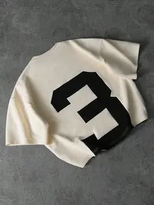 Young Fashionable, Ins-Style Cropped Short Sleeve T-Shirt, Textured Knit Fabric, Cloud-Like Soft Touch, Oversized Fit, Cropped Length Round Neck Tee, Streetwear Style, Relaxed Luxe Vibe, Vintage, Minimalist Style, Best Gift For Boyfriend/Husband