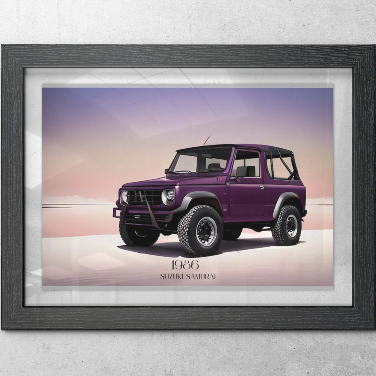 1986 Suzuki Samurai Classic Car Poster Decor Room Artistic Wall Ornaments Photo Decoration Print