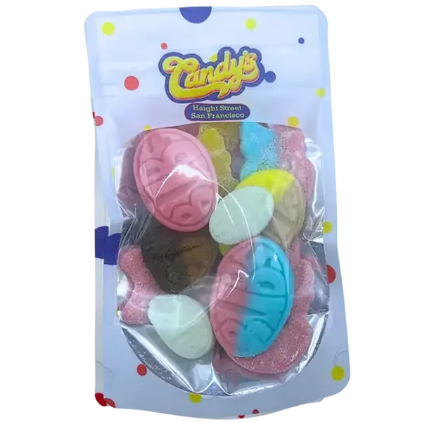 BUBS Sweet and Sour Mix Pouch Vegan Candy - Plant-Based, Gluten-Free Snack with Strawberry, Caramel, Foam, Banana, and Pomegranate Flavors