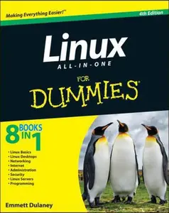 USED Book - Linux All-in-One For Dummies by Emmett Dulaney (Paperback) - english