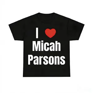 Game Day T Shirt I Heart Micah Parsons Fans Graphic Cotton Tee