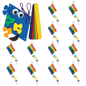 5 1/2" x 15 1/2" Craft Stick Kite Ornament Craft Kit - Makes 12