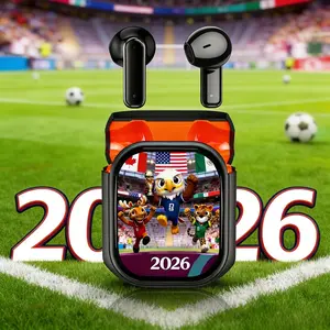 2026 World Cup Souvenir Bluetooth , Best Gift for Soccer Lovers, Waterproof, Perfect for Outdoor Activities earbuds Smart Voice Assistant Headset with ENC classroom use