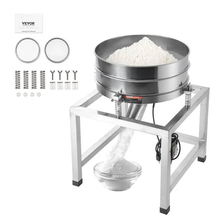 VEVOR Automatic Electric Vibrating Sieve, Stainless Steel Sifter Shaker ...