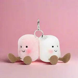 Jellycat Amuseables Pair of Marshmallows Keychain – Stuffed Animal Keychains, Cute Animals, Fun Gift Ideas for Kids, Birthdays and Collectors, Keychains
