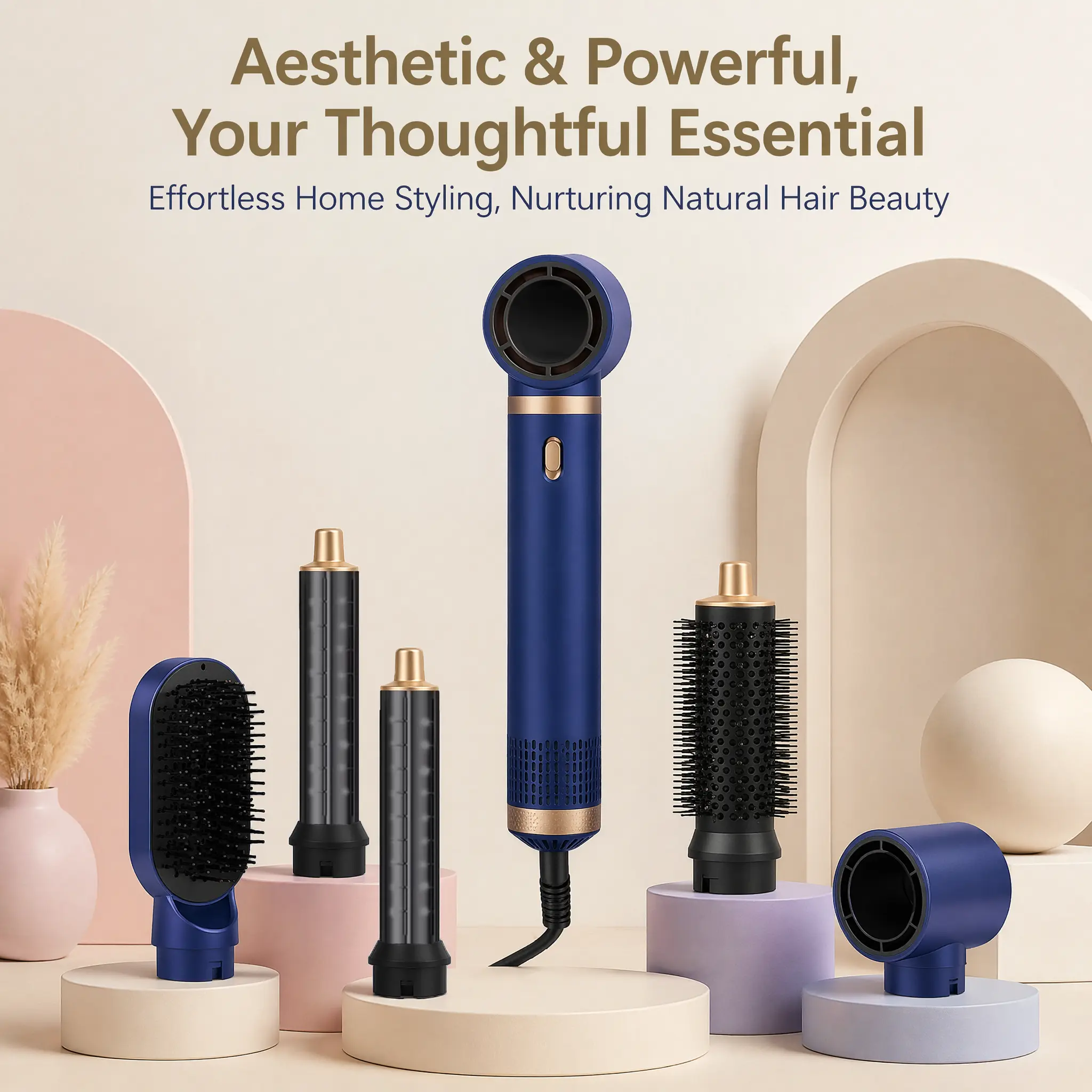 5-in-1 multifunctional hair styling tool, air styling curler brush set, hot air brush curler, tools for straightening, curling, drying, and smoothing hair—perfect gift choice