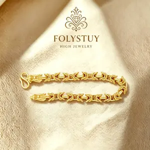 The bracelet is 8.43 inches long and 8.6mm wide. [FOLYSTUY (YNW17)] This is a handmade large spine necklace, a tank bracelet, and can be paired with the same style necklace。Matte finish process.YNY11