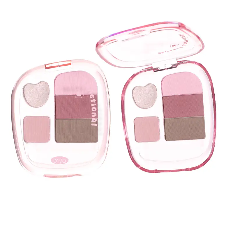 Rumilife 5-Color Eyeshadow Palette, Soft Matte & Shimmer Shades, Natural Nude Pink Brown Makeup for Daily Wear