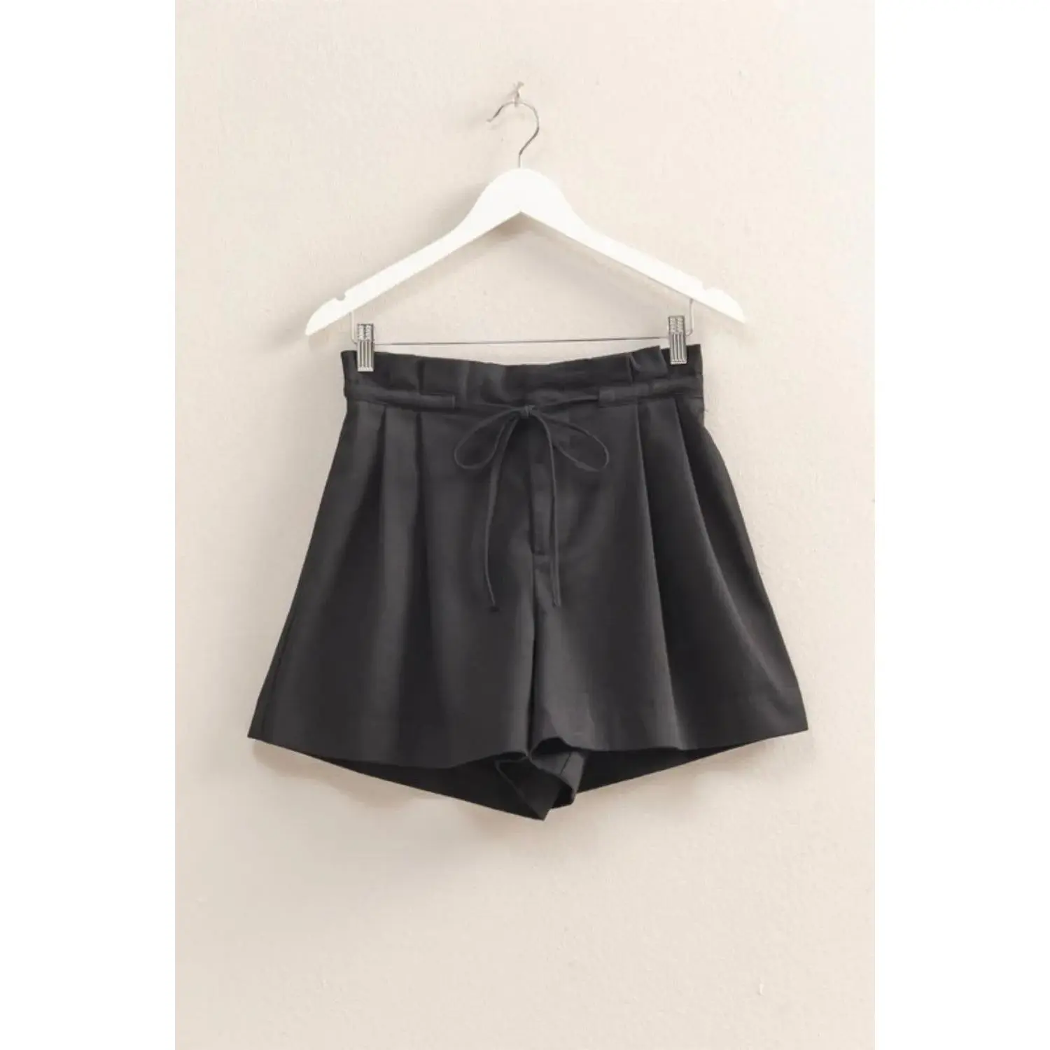 HYFVE High-Waisted Washed Twill Paperbag Shorts