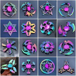 Metal Finger Spinner Toy, Stress Relief Fidget Spinner for Adults & Kids, Rotating Handheld Toy for Students, Fun Accessory