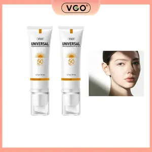 VGO Moisturizing SPF50 Sunscreen to prevent sunburn and tanning SPF 50+ Facial Skincare,Universal Tinted Moisturizer Sunscreen, Natural Formula Gentle Uv