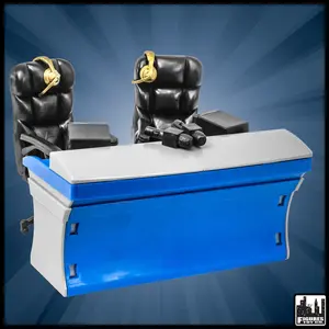 ULTIMATE Blue & Gray Commentator Table Playset for WWE & AEW Wrestling Action Figures