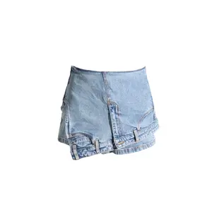 Blue Denim Jean Skort Skirt