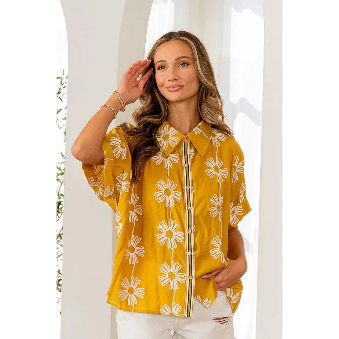 Sew In Love Dolman Boxy Flower Top