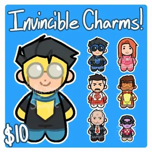 Invincible Keychains // Cute Acrylic Keychain, Game Keychain, Gift Ideas, Cute Animals