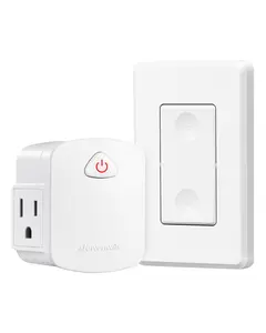 Remote Control Outlet Wireless Wall Switch, 15A/1875W Wireless Light Switch, Remote Plug Outlet for Lamps, Fans, Houhold Appliance, 100 FT Ran, No Wiring Needed, ETL Listed