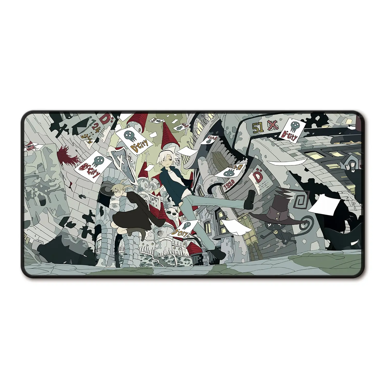 Extra Large Soul Island Anime Mousepad - Medium, Large, and Extra Large Sizes, Anti-Slip Rubber Base Deskmat Cheap Mousepad