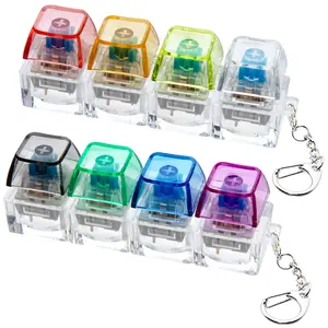 Keyboard Fidget Toy, Keyboard Fidget Keychain 4-in-1 Keyboard Decompression Button Finger Clicker Toys, Keychain Button Stress Relief Fidget Gifts to Relief Stress