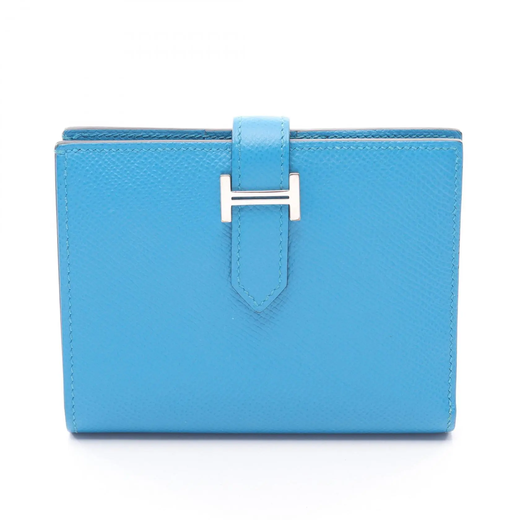 Pre-owned HERMÈS Calfskin Small Leather Goods Hermes Bearn Compact Epsom Leather Wallet