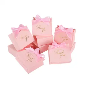 10/20/50PCS Gift Bags, Thank-You Gift Boxes, Party Gift Bags With Gold Bow Ribbon Candy Boxes, Mini Gift Boxes, Perfect For Christmas, Valentine'S Day, Weddings, Baby Showers, Birthdays, Bridal Events, And Corporate Parties As Guest Favors