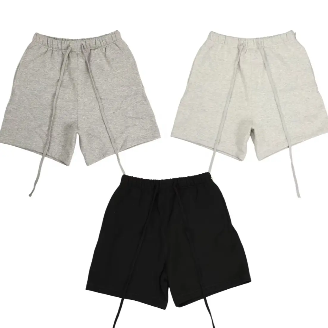 Men's Streetwear Bottoms 3-Pack, Loose-Fit Casual Design with a Retro Vibe and Relaxed Waist, Quick-Dry Soft Fabric, Cut Above the Knee, Plain, Stylish, Breathable, Comfortable Length, Light Oatmeal Fabric, Lightweight, Male, 20ooS Retro Vibe