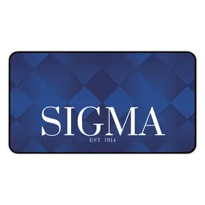 Phi Beta Sigma Fraternity Inspired Neoprene Desk Mat - Blue Diamond Pattern - Small/Large Sizes Available