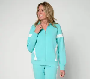 Belle by Kim Gravel ScubaLuxe Sport Stripe Jacket