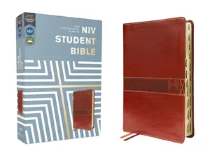 NIV, Student Bible, Leathersoft, Brown, Thumb Indexed, Comfort Print by Philip Yancey||Tim  Stafford||Zondervan [Leatherbound Book]