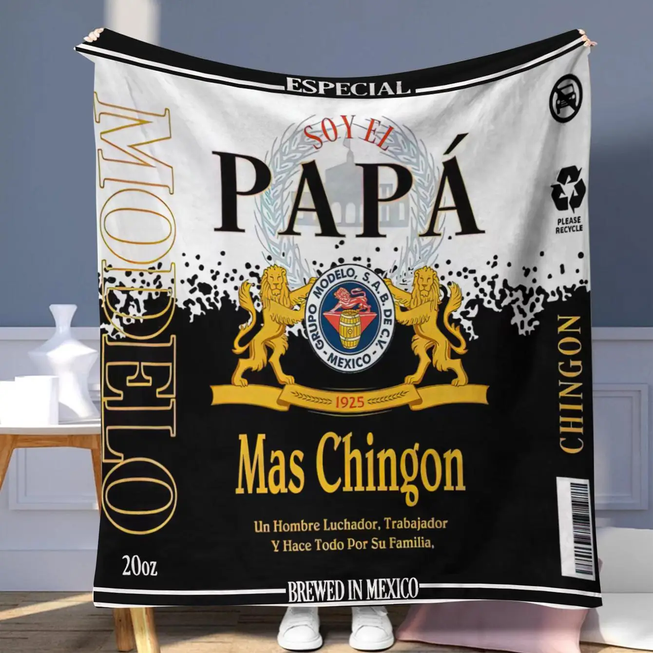 Letter Print Throw Blanket, Colorful Pattern Soft Warm Throw Blanket, Air-conditioned Room Warm Nap Blanket for Home Office Travel, Gift for Dad