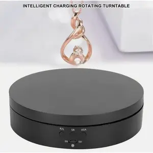 Motorized 360° Rotating Display Stand Electric Turntable for Photography & Jewelry