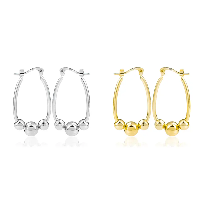 AELNEN S925 Sterling Silver,Pretty Studs,Elegant Design for Everyday Wear, Ideal for Fashion and Style Nugget Earrings