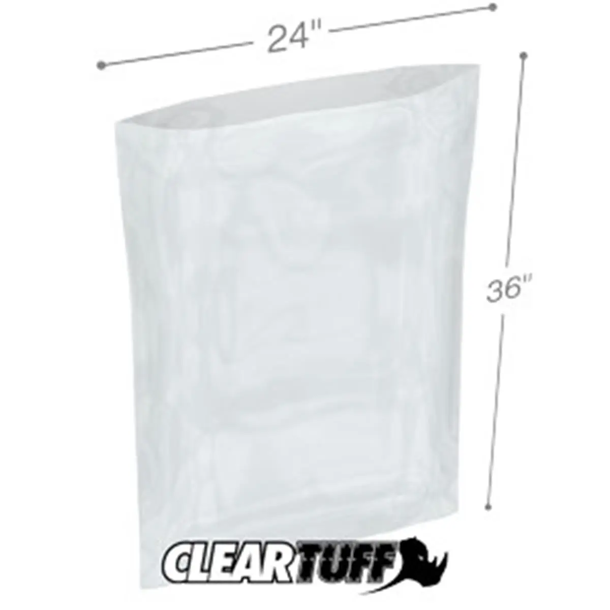 212 MAIN Multifunctional Open Top Heat Sealing Plastic Recyclable Poly Trash Bags - 24x36 in, 0.002 Gauge, Clarity-Enhanced, Case of 250