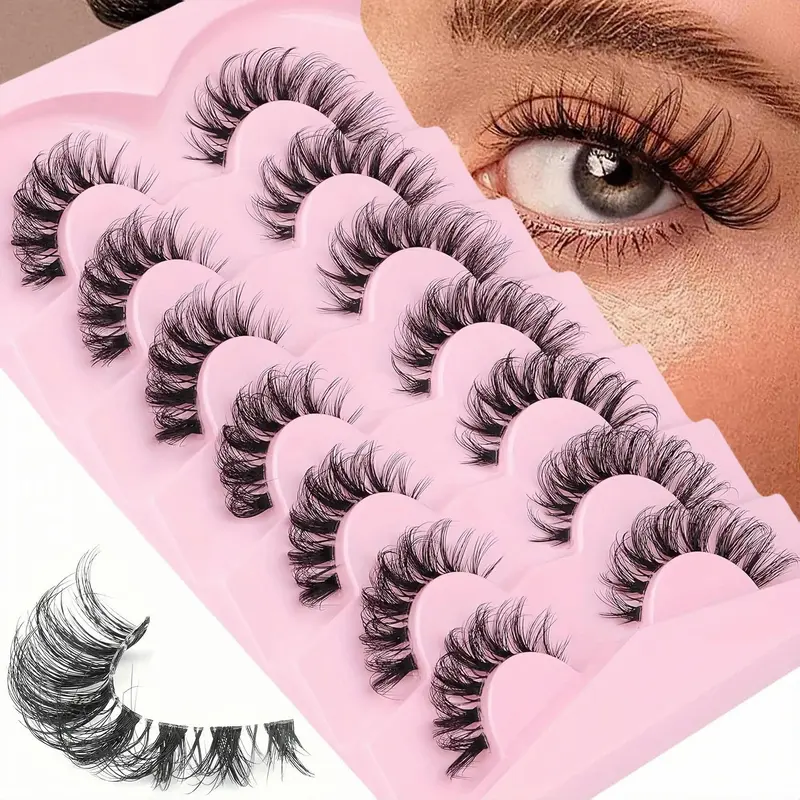 Lightweight Cat Eye False Eyelashes, Natural Wispy Volumized Lash Clusters, DIY Daily Eyelashes for Women, Volume False Eyelashes