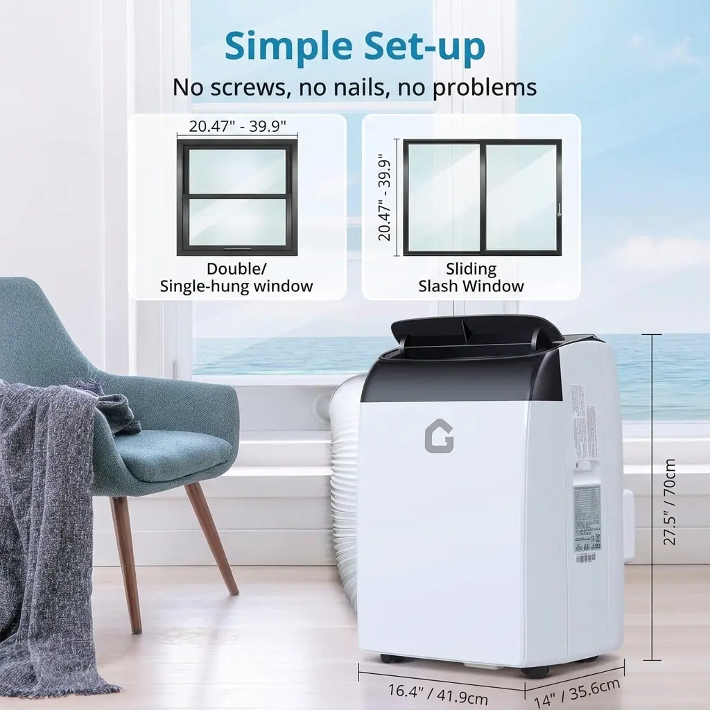 12000BTU White ABS