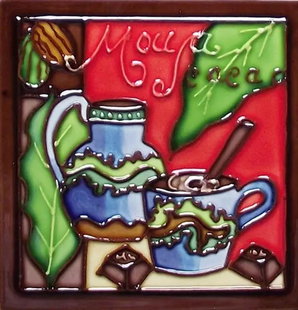 Continental Art Center SD-106 Handmade Dark Coffee No.4 Decorative Ceramic Art Tile Set, 4x4 in., Home Improvement Building Supplies for Flooring & Roofing, Can Be Used as Hot Plate