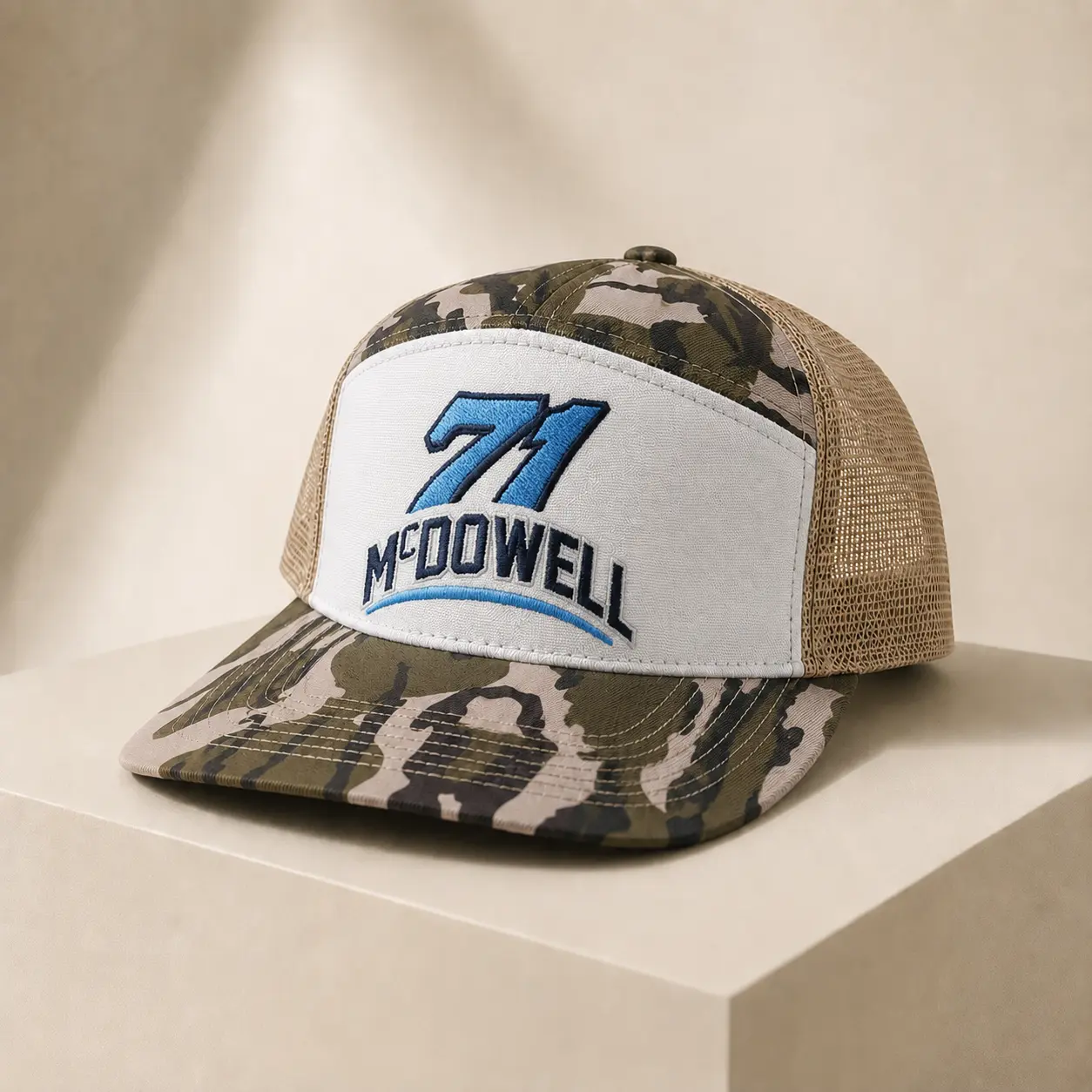 Street Style Camo Trucker Hat Lightweight Mesh Back Cap