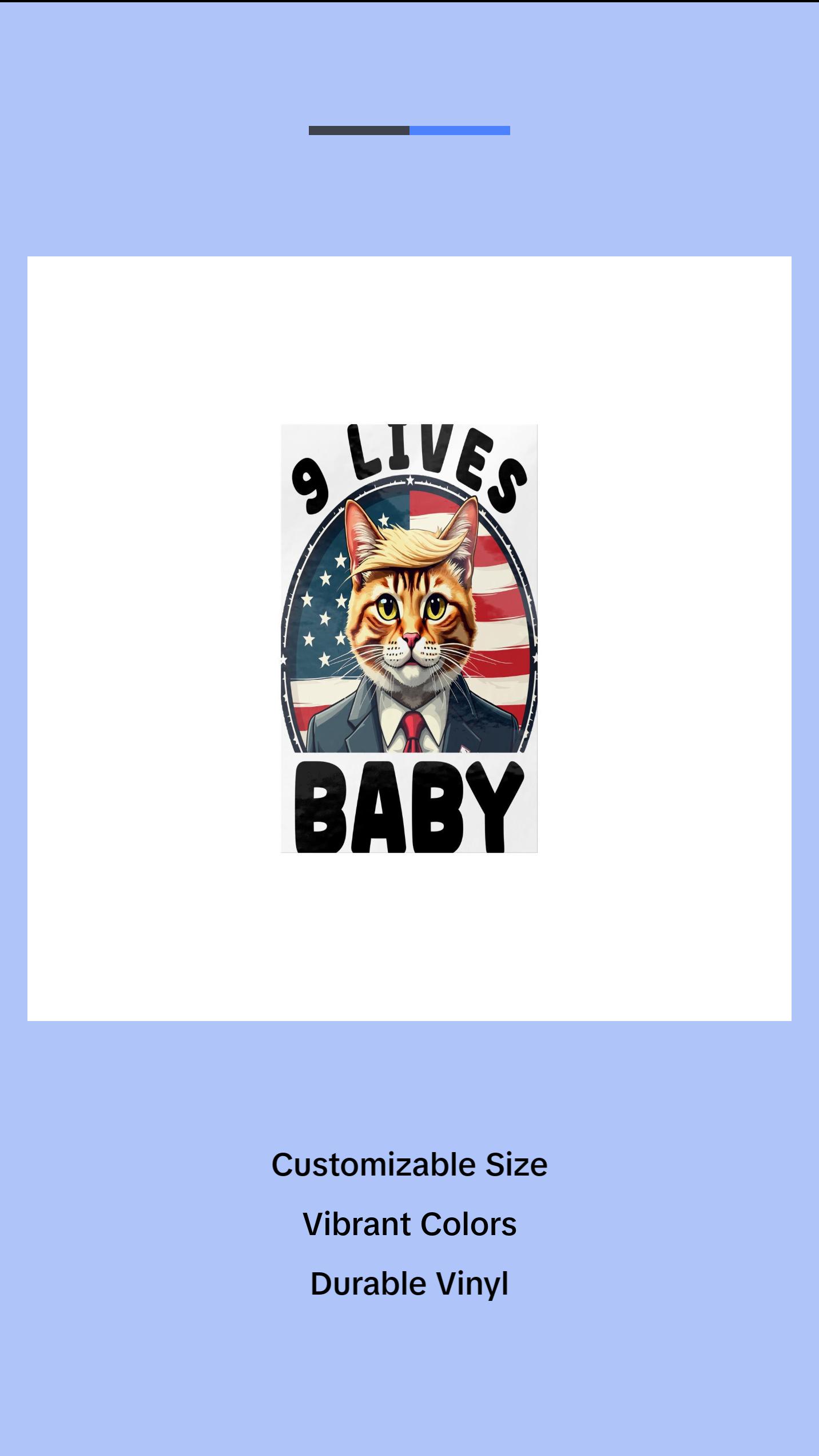 9 Lives Baby Trump Sticker