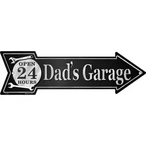 Dads Garage Novelty Metal Arrow Sign