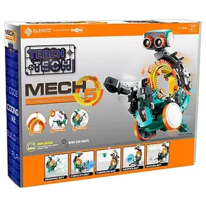 212 MAIN Mech-5 Mechanical Coding Robot Dog Toy, Interactive Learning Toy with STEM Focus, Robotics Features and Coding Wheel for Dogs