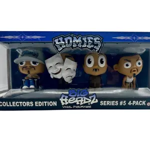 DGA Collectibles HOMIES BIG HEADZ Collectors Edition Series #5- 4 Inch Collectible Figure Set with Willie G, Pretender, Night Owl, and Chango 4-Pack