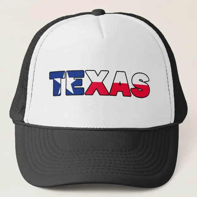 Texas Flag Trucker Hat – Black & White Snapback Cap for Southern Western Style