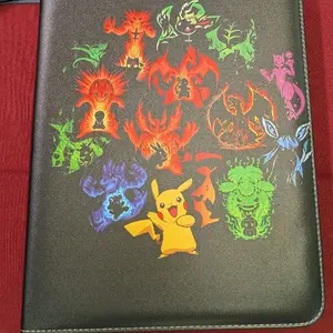 Pokemon 9 Pocket Binder (10 Styles/Versions) to Choose From)- Holds 900 Cards with Colorful Characters Design for Collectors - Heavy Duty Rings & 100 Pages Pikachu Charizard Gengar Umbreon Eeveelutions