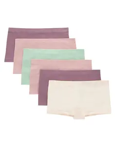 Hanes Girls' Seamless Comfort ' Boyshort Underwear, Fashion Assorted, 6-Pack